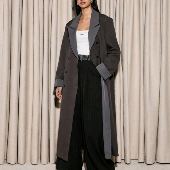 Longline Double Breasted Maxi Blazer - Picture 1 of 4